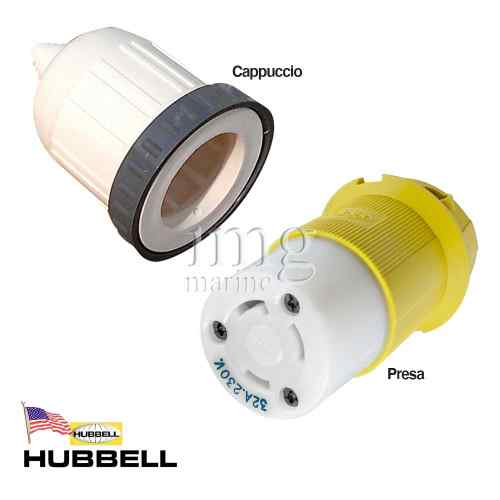 Presa 32A HUBBELL con cappuccio