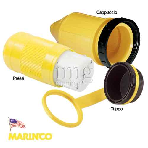 Presa 32A MARINCO con cappuccio e tappo