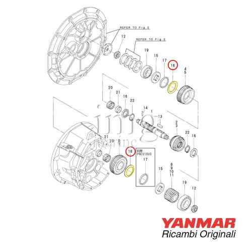 Rondella invertitore KM4A Kanzaki Yanmar