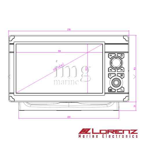 Plotter GPS multifunzione Atom 9 Lorenz misure