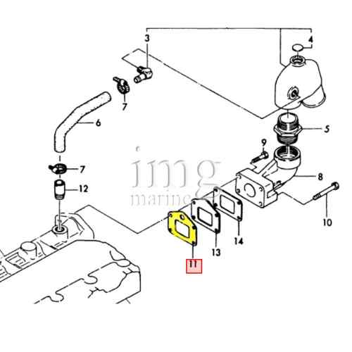 Guarnizione scarico Yanmar 3GM30