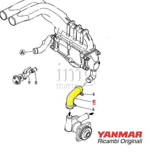 Tubo scambiatore acqua di mare 4JH2