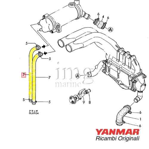 Tubo flessibile scambiatore 4JH2