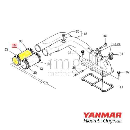 Tubo gomma intercooler 2 4JH2