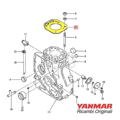 Guarnizione testata serie 1GM Yanmar