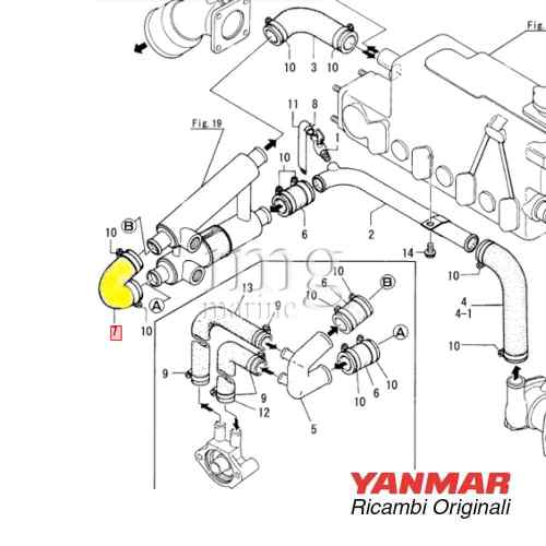 Manicotto in gomma 28 Yanmar