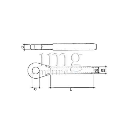 Terminale a pressare con occhio FNI