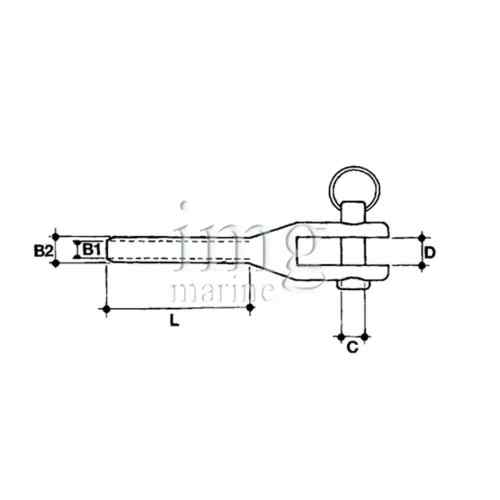 Terminale a pressare con forcella fissa FNI