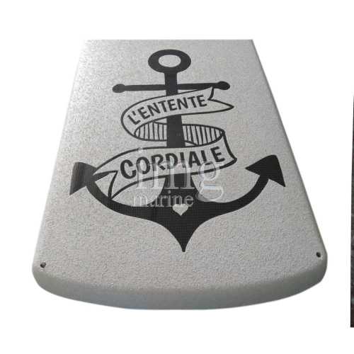 Passerella Carbon Line Polymer 260 cm pieghevole - Dettaglio logo