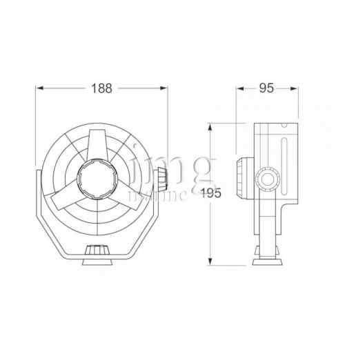 Ventilatore 12V Hella Turbo - Misure