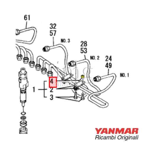 Dado M6 Yanmar 10 pz.