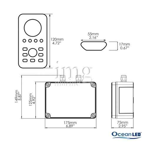 Kit Ocean DMX RC X-Series Controller disegno