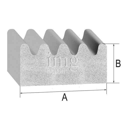 Guarnizione Trim-Lok profilo scanalato adesivo HT Bianco disegno