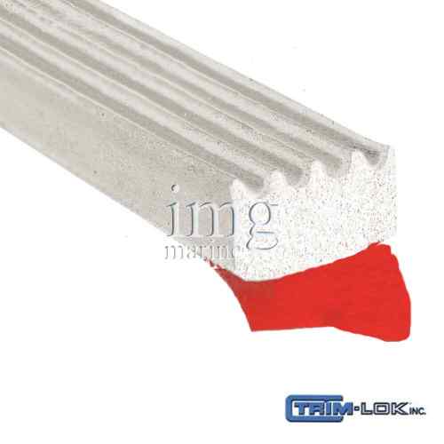 Guarnizione Trim-Lok profilo scanalato adesivo 3M Bianco