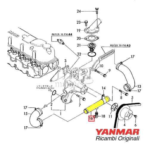 Tubo 175 pompa mare Yanmar