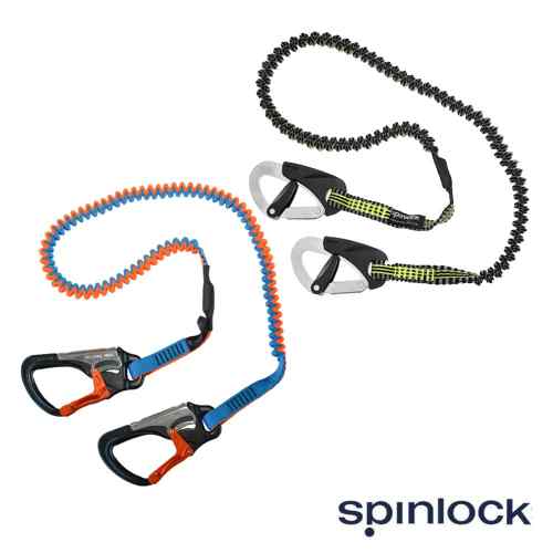 Nastro di sicurezza ombelicale elastico 2 moschettoni Spinlock Safety Line EN ISO 12401