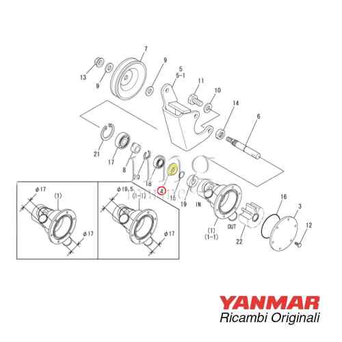 Piatto X0145050 per pompa AM Yanmar GM YM