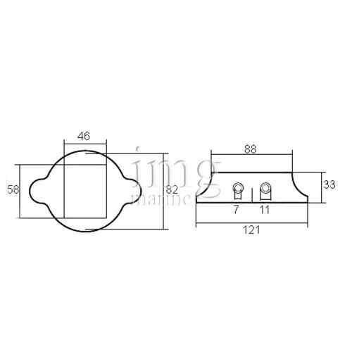 Anodo a collare a 2 sezioni per SailDrive Lombardini misure