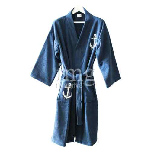 Accappatoio in cotone Blu