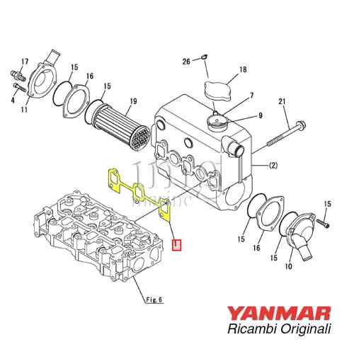 Guarnizione scarico Manifold 3YM30