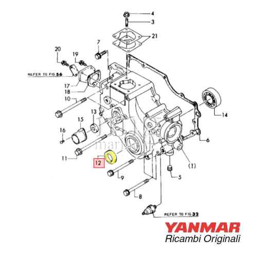 Paraolio 121450-01801originale Yanmarper motori serie GM HM