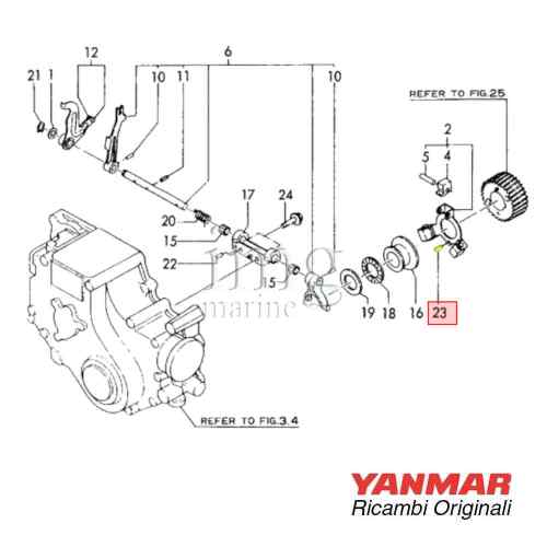 Perno Molla 4.0x8 22351-040008 motori GM HM 4LH Yanmar