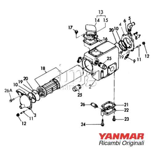 Cassa scambiatore acqua completo 2GM20F
