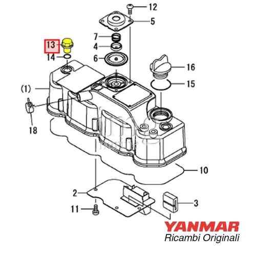 Dado coperchio scambiatore di calore 4JH-3JH