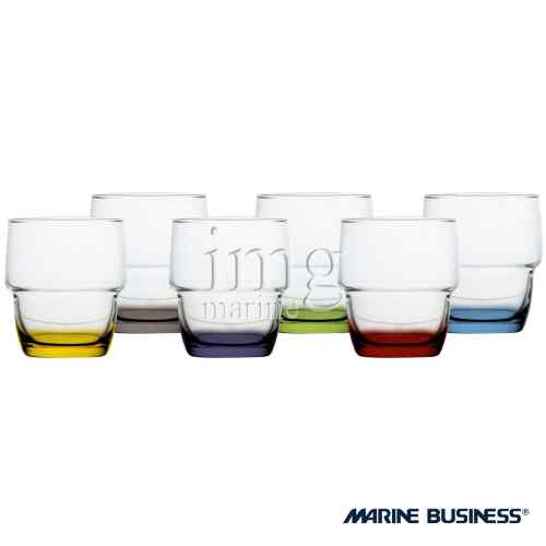Bicchieri Colors Acqua Ecozen impilabili e infrangibili Marine Business