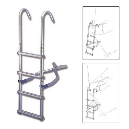 Scaletta di prua in alluminio anodizzato disegno