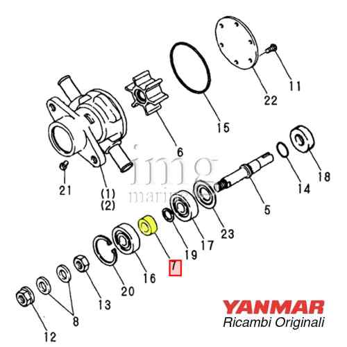Distanziale pompa 2GM20