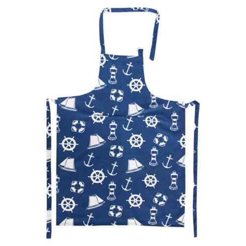 Grembiule da cucina con decori stile nautico Blu