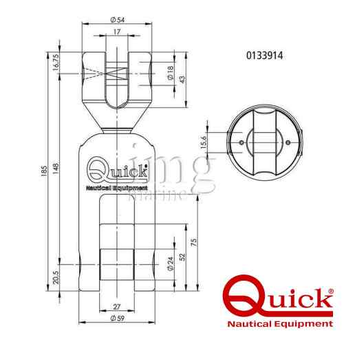 Giunto ancora girevole Olympic 12/14