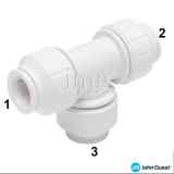 Raccordo riduzione TEE 12 - 15 - 22 John Guest Speedfit - Dettaglio imbocchi