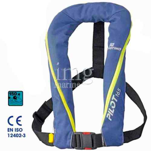 Giubbotto salvataggio gonfiabile Plastimo New Pilot Blue 165N automatico