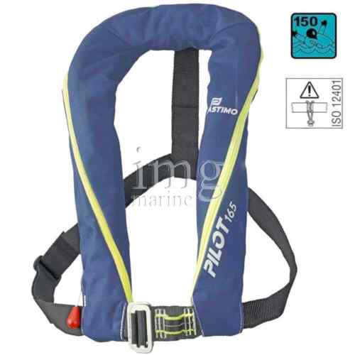 Plastimo Pilot 165N Giubbotto salvagente automatico gonfiabile ISO 12402-3 con imbrago certificato ISO 12401