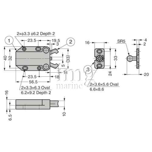 Arresto a spinta Lamp Sugatsune