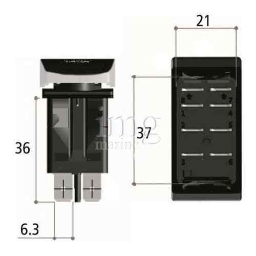 Interruttore Impermeabile IP68 Label misure