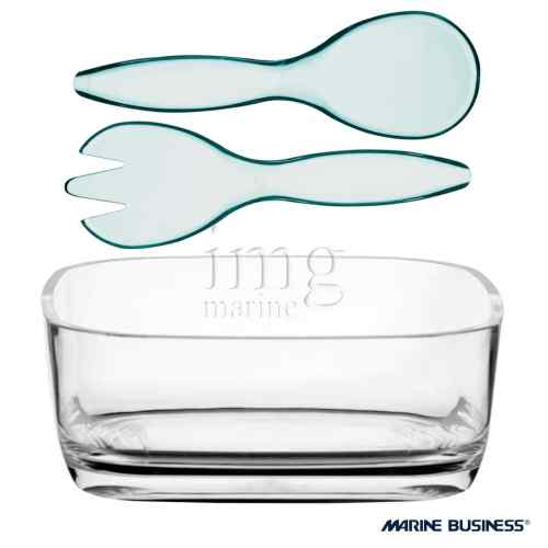 Insalatiera Happy con posate Natural infrangibile Marine Business