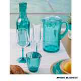 Bottiglia bicchiere e brocca Happy Turquoise infrangibile Marine Business