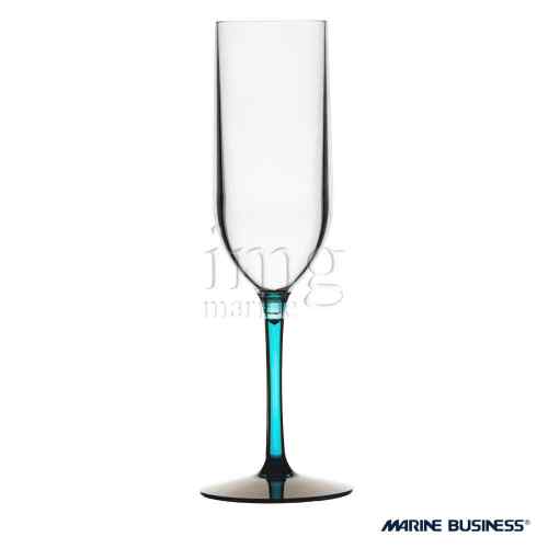 Bicchieri Happy Turquoise Flute infrangibili Marine Business conf. 6 pezzi