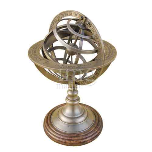 Sfera Armillare in ottone anticato