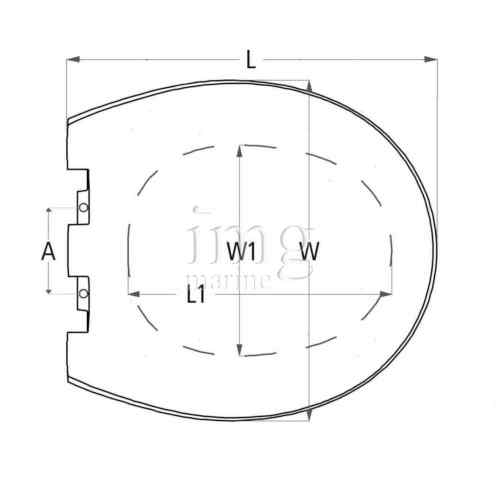Disegno Asse seduta in legno laccato per WC Compact Disegno Asse seduta in legno laccato per WC Compact