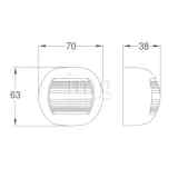 Fanali di navigazione serie ORSA Easy LED 12m - Misure