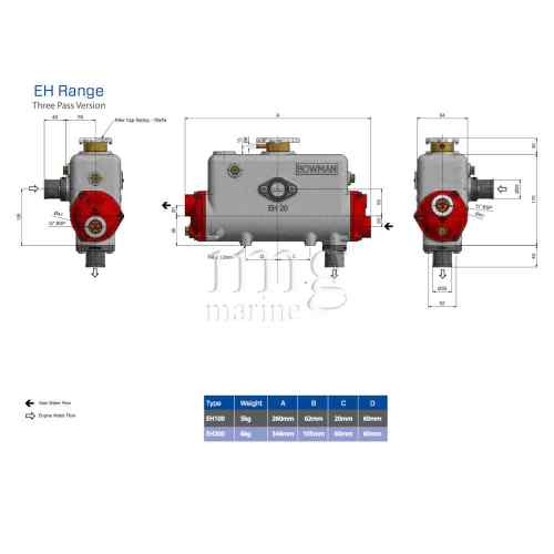 Scambiatore di calore Bowman EH100-3401-2 EH200-3401-3