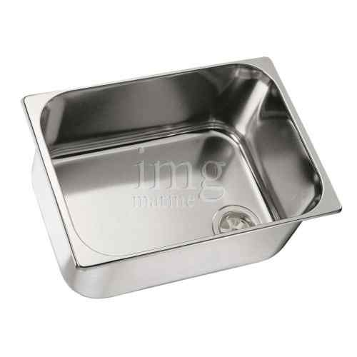 Lavello rettangolare in acciaio Inox apazzolato