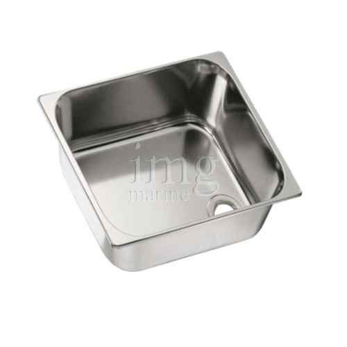 Lavello quadrato in acciaio Inox spazzolato