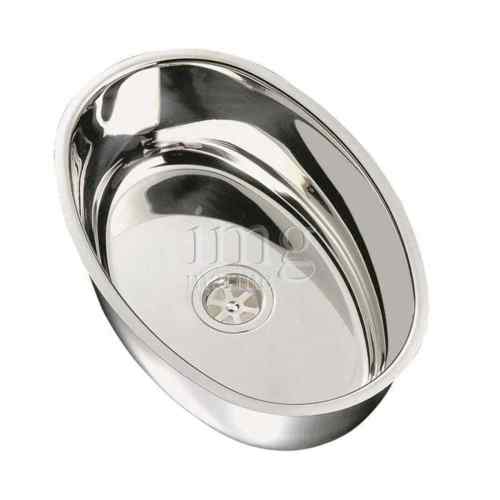 Lavello ovale in acciaio Inox
