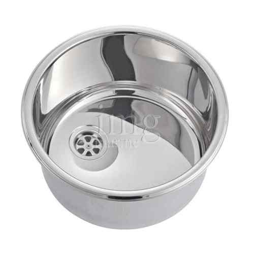 Lavello cilindrico in acciaio Inox lucido