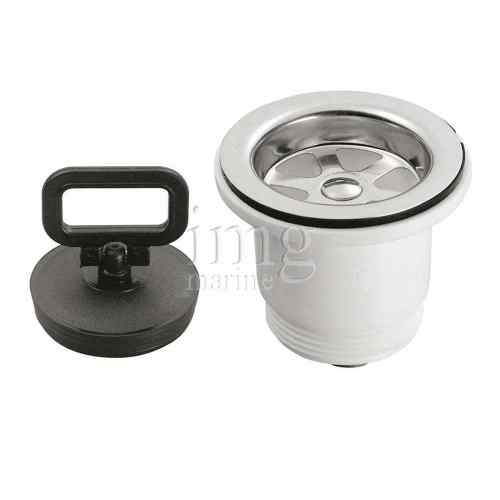 Piletta dritta per scarico diametro 1"1/4 per foro 50 mm